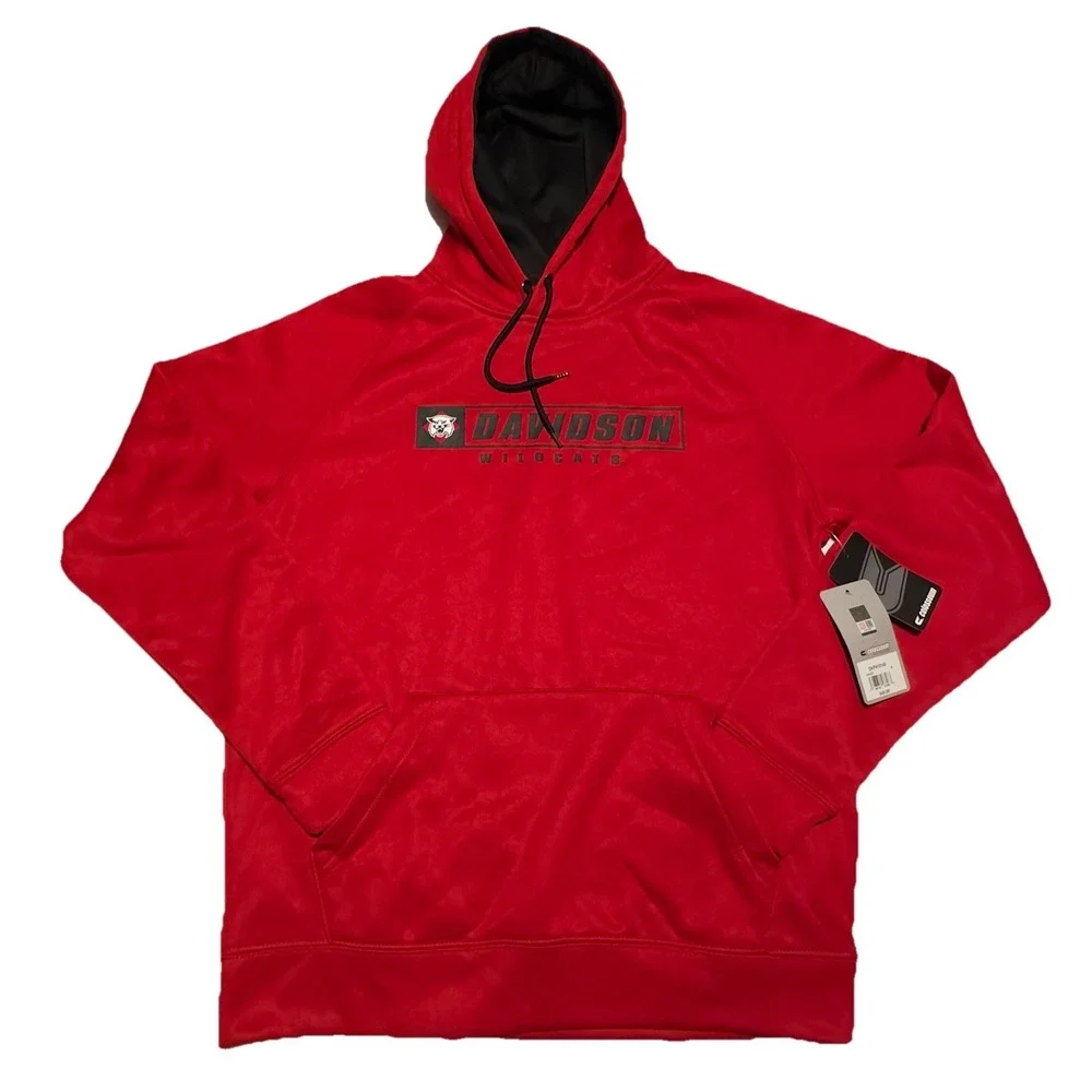 Davidson Wildcats Colosseum Active Hooded‎ Sweatshirt Men Medium Red Logo